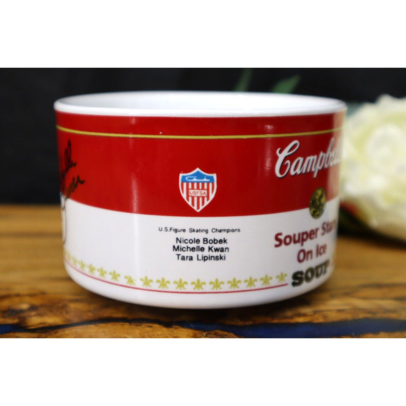 Vintage 1998 Campbell's Souper Stars On Ice Soup Mug Coffee Cup Figure Skating - Picture 2 of 6